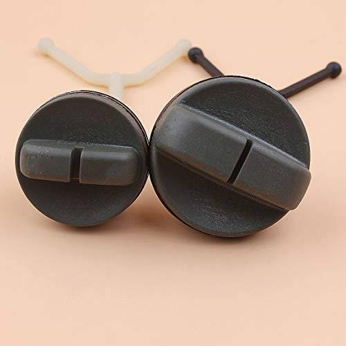 Gas Tank Fuel Cap Oil Cap Compatible with Husq-varna 268 272 272K 272XP Chainsaw Part