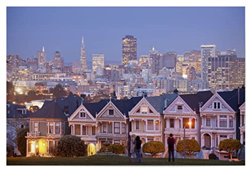 artboxONE Poster 30x20 cm Architektur San Francisco Alamo Square - Bild san Francisco Painted Ladies san Francisco