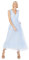 Anaya with Love Damen Ladies Maxi Dress for Women V Neckline Sleeveless Frilly for Wedding Guest Bridesmaid Prom Long High Empire Waist Tiered Kleid, Light Blue, 38
