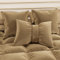 PETTI Artigiani Italiani - 2 Cuscini Divano in Velluto con Imbottitura, Copricuscini Camera da Letto, Cuscini Arredo con Cerniera Invisibile, Cuscini Velluto Tortora 2 Pezzi - 40x40 cm