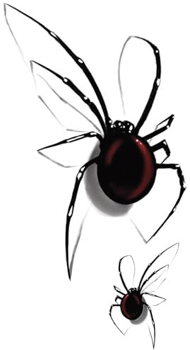 x3 Tatouage Éphémère araignée rouge 3D - 1 lot de 3 Feuilles de tatouage temporaire animal | Bras, épaule, cou, cheville, main, jambe | Rouge | Homme, Femme - TATTOO YOUR STYLE