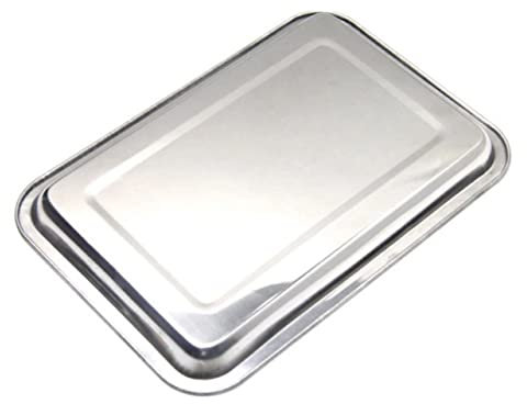 Yardwe Backofen Grillrost Quadratisches Tablett Edelstahlgrill Edelstahl Keksblech Fisch Serviertablett Metall Backform Backformen Toaster Grillplatte Tasse Rechteck Backblech