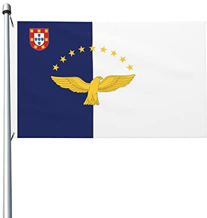 Flagge der Azoren, 90 x 150 cm, Outdoor-Dekoration, leichtes Banner, für Zuhause, Party, Hof, 3 x 5 Flaggen