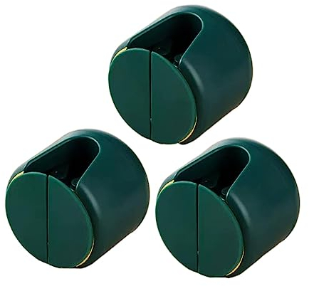 Broom Holder 3pcs/Pack Mop & Broom Holder for Easy Storage of Mops, Broom, Dustpans and Tools (Dark Green_3pcs)