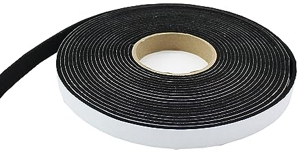 Filzband selbstklebend, 50mm breit, 3,0mm stark, 20m lang, Filzgleiter Rolle, Klapperschutz, Dichtungsband aus Filz (5cm breit, 3,0mm stark, 20meter lang, Schwarz)