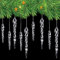 SALADOCY 32 Stück Eiszapfen Weihnachtsbaum Deko, Christbaumschmuck Eiszapfen, Acryl Eiszapfen Anhänger, Christbaumschmuck Eiszapfen Deko für Party Weihnachtsdeko (32 Stück)