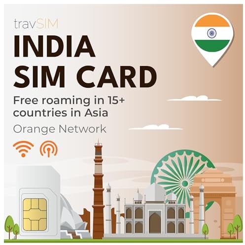 travSIM Indien SIM-Karte | 6GB Mobile Daten | Kostenloses Roaming in Sri Lanka & 15+ Ländern in Asien | Der Plan auf Dieser Indien SIM-Karte ist 10 Tage lang gültig.
