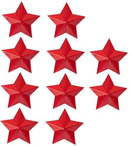ifundom 10pcs Pentagram Badge Barn Star Decor Cap Badge Brooch Flatback Star Charms Communism Brooch Hat Brooch Pin Star Patches Aluminum Hole Travel Accessories