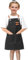 USCHAILIQIANG Kinderschürzen, verstellbar, wasserdicht, zum Kochen, Malen, Gärtner, Segeltuch, Schürze für 6–12 Mädchen und Jungen, Schwarz, 6