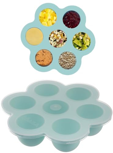 Almacenar Alimentos Para Bebés De Silicona,Envases Congelados De Gachas Para Bebés,Envases Congelados De Silicona,Envases De Hielo No Pegajosos,Moldes De Hielo, Sin Bpa,25 * 20cm,Verde,1 Pieza