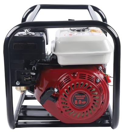 Benzin Wasserpumpe, 4 Takt Motor 210cc Benzin Schmutzwasserpumpe 3600rpm 6.5PS 5cm Motorpumpe Kreiselpumpe Gartenpumpe