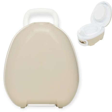 My Carry Potty - Natural Beige Travel Potty, Award-Winning Portable Toddler Toilet Seat for Kids to Take Everywhere