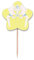 Hip Becken, Glücks-Illustration, Zahnstocher, Flaggen, Stern-Etikett, Cupcake-Picks