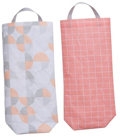 Garneck 2pcs Heavy Duty Refuse Bags Oxford Cloth Shopping Bags Storage Pouches for Home Office Random Style