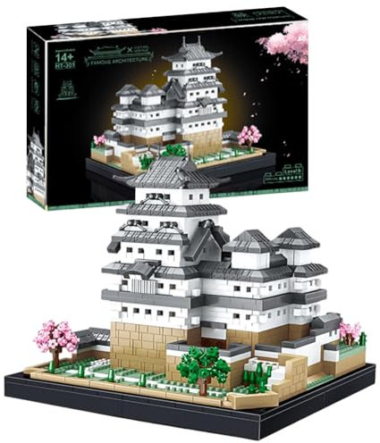 QYEHF Architecture Castello di Himeji, Collezione Architecture Landmarks,Castello di Himeji 1746PCS Building Set,Lei o Lui e per i Fan della Cultura Giapponese, famosi edifici