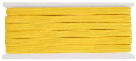 DHAIQC Gummiband Gelb 10mm, 18 Meter Gummibänder zum Nähen Gummilitze Elastisches Band für Hosengummi DIY DIY Handwerk Stoffe zum Nahen (Gelb, 10mm)