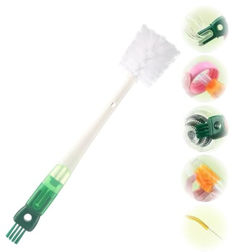 5-in-1 Multifunctional Water Bottle Cleaning Brush, Long Bottle Brush, Bottle Cleaner Brush, Cleaning Brushes for Small Spaces, Water Bottle Cleaning Brush (Green)