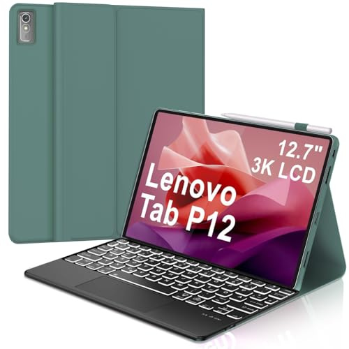 WINCHKING Touchpad Tastatur Hülle für Lenovo Tab P12 12.7 Zoll 2023