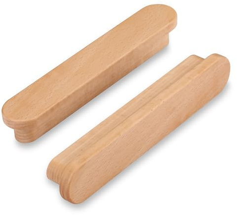 SYZOW 6 Stück Schrankgriffe Holz,Holzgriffe für Schränke, Lochabstand 128 mm, für Küchenmöbel Schubladen und Holzgriffe Kommode