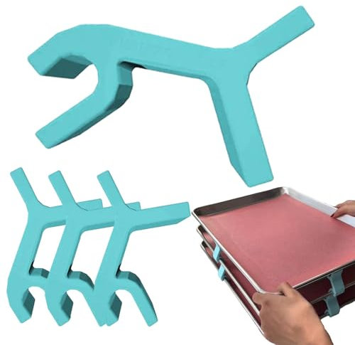 Baking Sheet Stacker | 4X Cookie Tray Stacker,Baking Pan Organizer Reusable Cookie Sheet Rack Baking Pan Dividers Set for Oven Freezer Kitchen Countertop