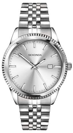 Sekonda Classic Men's 40mm King Watch in Silver with Stainless Steel Bracelet & Silver Dial