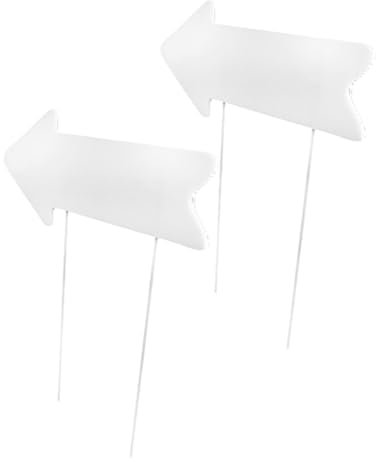 Kisangel 2pièces Panneaux De Jardin Plastique Avec Piquet Flèches Directionnelles Personnalisables Pour Événements Décorations De Mariage Et Extérieur