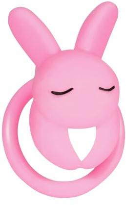 SeLgurFos Chastity Cage Männer mit 4 Cock Ringen Bunny Design Keuschheitskäfigmit Vergrößertem Urinal Peniskäfig Set Wasserdicht aus Leicht (Pink)