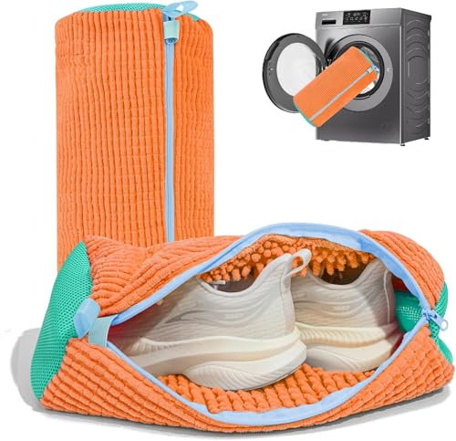 2 Bolsas Lavar Zapatillas en Lavadora Funda Protectora 360º Suave Malla Transpirable Reutilizable para Deportivas y Zapatillas Kit Limpieza Segura en Lavadora Limpieza Zapatos sin Manchas en Lavadora