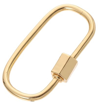 TOVINANNA Oval Shape Screw Lock Carabiner Jewelry Connector Necklace Link Buckle DIY Accessories for Handicraft Crafting