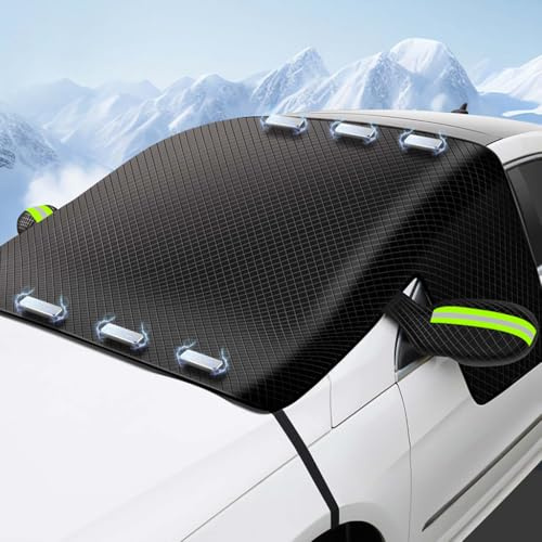 DBGZS Frontscheibenabdeckung Winter für Skoda Octavia II Combi 2009-2013, Autoscheibenabdeckung Scheibenabdeckung Auto Windschutzscheibenabdeckung,B