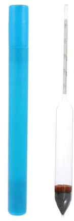 EPIGEIST Aquarium Hydrometer 2 Stück Salzgehaltsmessgerät mit Schwimmdesign Glas Aräometer für Salzwasseraquarien und Meerwasser Automatischer Temperatur und Salzgehaltstest