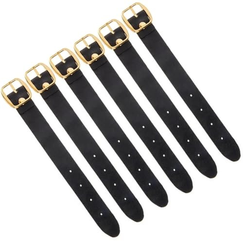 CALFOVERA 6 rallonge de Kilt en Cuir PU Noir Boucle Dorée Réglable Style Traditionnel Anglais Ceinture D'Étrier Fairhaven Rallonge de Jupe pour Kilts et Vêtements pour Hommes Idéal pour Halloween