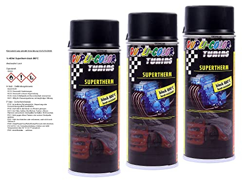 DUPLI COLOR 3x 400ml Supertherm black 800°C