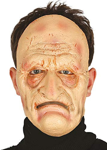 Guirca Alter Mann mit Falten Maske Halbmaske für Erwachsene Karneval Fasching Party Opa