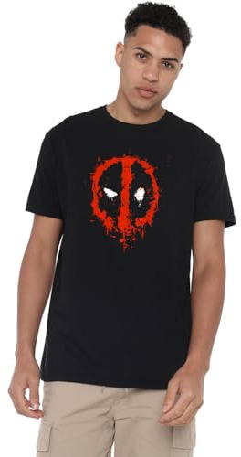 Marvel Men's Deadpool Paint Logo
