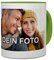 PhotoFancy® - Tasse mit Foto Bedrucken Lassen - Fototasse Personalisieren – Kaffeebecher zum selbst gestalten (Grün)