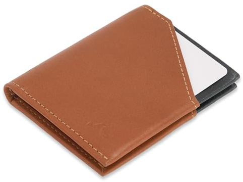 ROIK Portefeuille fin sans compartiment à monnaie en cuir véritable - Portefeuille RFID pour homme - Portefeuille espagnol fait main - Petit portefeuille pour cartes - City, Havana, 10 x 7,2 x 1,2 cm