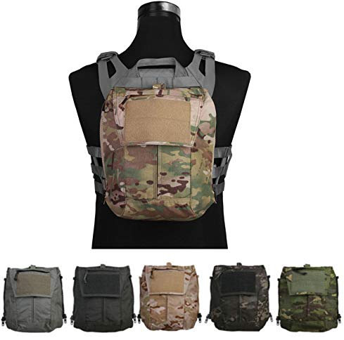 Tactical Pouch Zip-ON Panel FOR Vest Plate Carrier AVS JPC2.0 CPC Gear (Multicam Black)