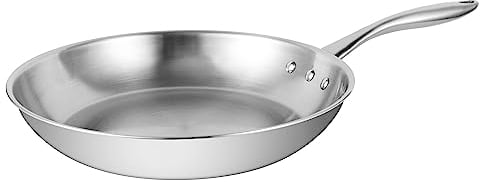 Ozeri ZP4-26UC Stainless Steel Pan 100% PFOA and APEO-Free Non-Stick Coating, Stainless Interior