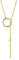 GoldChic Jewelry Bar Long Lariat Necklace, Simple Style Cylinder Circle Gold Y Chain For Women, Can Be 2 Layered Necklace