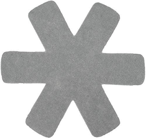 Steuber 3-TLG. Pfannenschutz grau, 100% Polyester, Beschichtungs-Schutz, schützt Pfannen vor dem Verkratzen, Kratzschutz