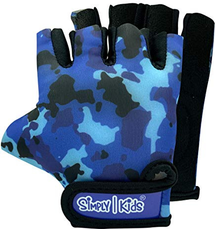 Fingerless Kids Bike Gloves for Balanced Bike Mountain Bicycle Riding - Fingerless Toddler Cycling Glove with Extra Protective Cushions for Girl Boy
