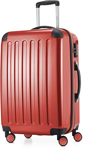 Alex - Mittelgroßer Hartschalenkoffer, TSA, 4 Rollen, Koffer, Trolley, Rollkoffer, Reisekoffer, Volumenerweiterung, 65 cm, 74 Liter, Korall