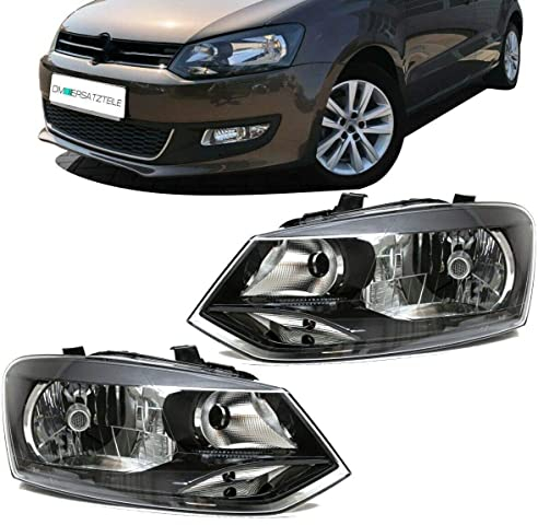 DM Autoteile 30588 Halogen Scheinwerfer vorne H4 SET kompatibel für VW Polo V 5 (6R) ab 2009-2014