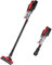Venga! 2-in-1 Cordless Stick and Handheld Vacuum Cleaner, Bagless, Rechargeable, Rotative Brush + 2 Extras, Up to 12 kPa, 2000 mAh Li-ion Battery, Red/Black, VG HVC 3000 BS