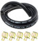 Laixin 3/16 Pulgadas Ø 5 mm Línea de Gas Combustible 1 Metro con 5 Piezas Abrazaderas de Manguera para Motores Pequeños, Moto, Auto
