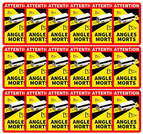 Fannyfuny Aufkleber für Toter Winkel,Angles Morts Winkel Morts Selbstklebende Aufkleber Schwergewicht Trucks über