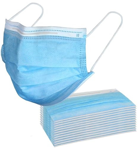 MEGAPHONIC Mund und Nasenschutz - Masken Mundschutz - Mundschutz Maske - Mundschutz Einweg - Masken Einmal - Blau - 50/100 Stück