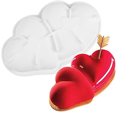 Pure Vie 25,4 cm auslaufsichere Antihaft-Silikon-Kuchenform Backform Gebäckform für Weihnachten, Jahrestag, Geburtstagskuchen, Brot, Gelee, Seife