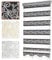 Bailena® Doppelrollo Klemmfix ohne Bohren - 4in1 Duo Rollo mit Muster Schwarz Silber Glitzernd 60x200cm - Ranken & Blumen Motiv Doppelrollo mit Perlen - Gardinen Rollos für Fenster & Tür